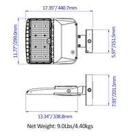 150W-120W-100W-80W LED Parking Lot Light - 3K/4K/5K CCT- 277-480VAC