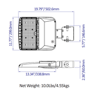 150W-120W-100W-80W LED Parking Lot Light - 3K/4K/5K CCT- 277-480VAC