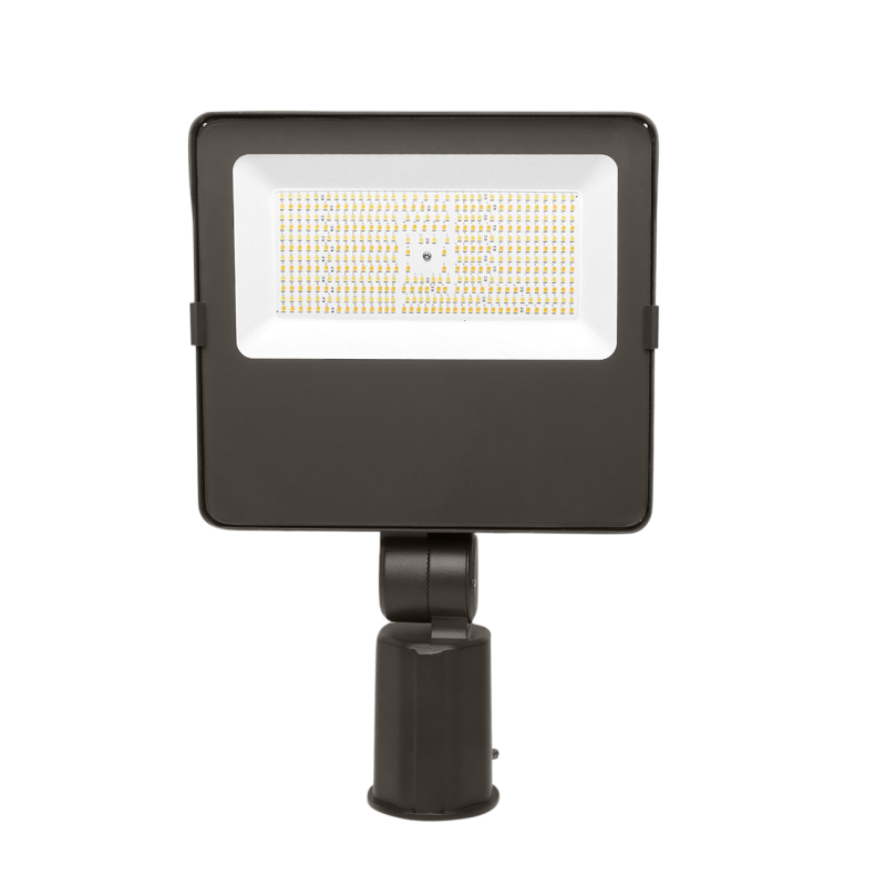 155W-125W-90W LED Flood Security Lights With Wattage And 3CCT Selectable-Photocell Option-Slipfitter/Trunnion Mount