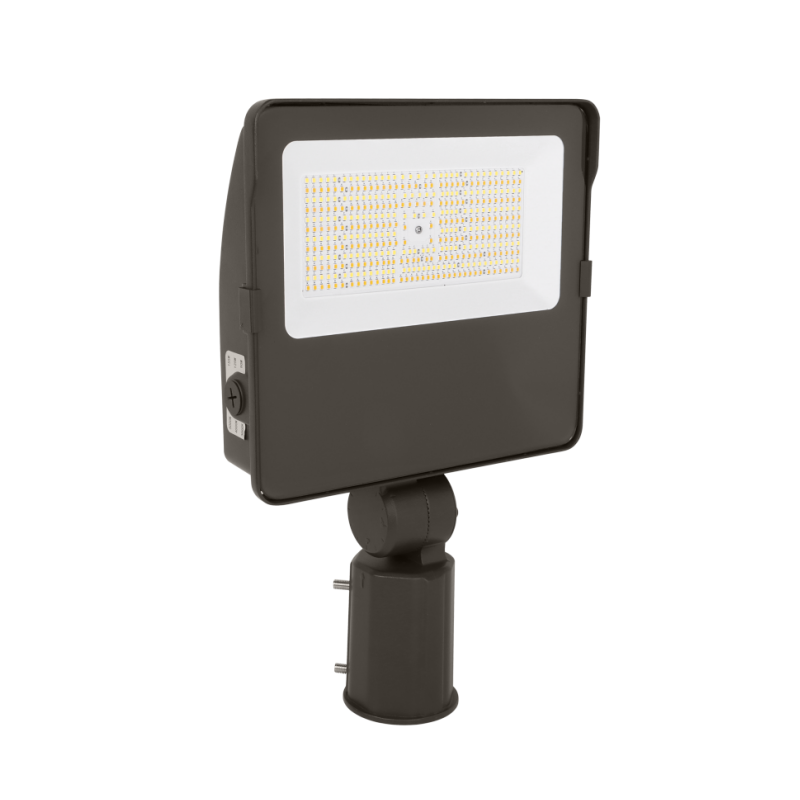 155W-125W-90W LED Flood Security Lights With Wattage And 3CCT Selectable-Photocell Option-Slipfitter/Trunnion Mount