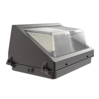 LED Wall Pack Light, Wattage & CCT Selectable, Bronze Finish, 120-277VAC, Photocell Option