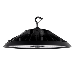 240W/200W/180W/150W/120W/100W UFO LED High Bay Light, 4K/5K Selectable, 120-277V & 277V-480VAC, 0-10V Dim, Motion Sensor Option