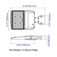 240W-220W-200W-170W LED Parking Lot Light - 3K/4K/5K CCT- 100-277VAC