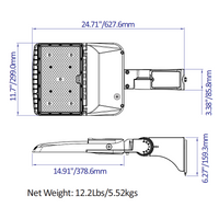 240W-220W-200W-170W LED Parking Lot Light - 3K/4K/5K CCT- 100-277VAC