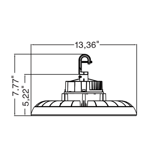 240W-200W-150W UFO High Bay Light Fixture - 3K-4K-5K Selectable