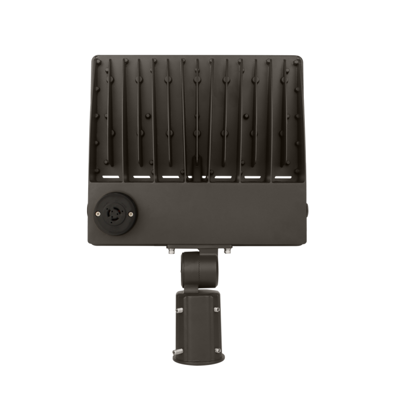 250W-200W-150W-125W LED Flood Area Lights, Wattage & 3CCT Selectable, 120-277V/277V-480V, Photocell Option, Slipfitter/Trunnion Mount