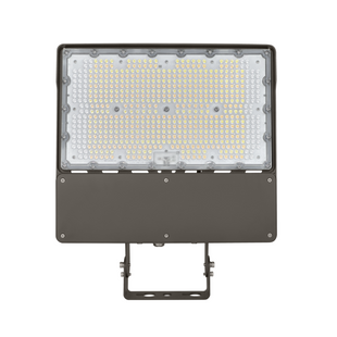 250W-200W-150W-125W LED Flood Area Lights, Wattage & 3CCT Selectable, 120-277V/277V-480V, Photocell Option, Slipfitter/Trunnion Mount