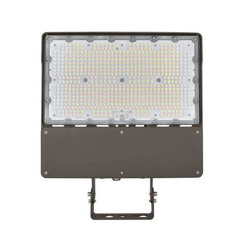 250W-200W-150W-125W LED Flood Area Lights, Wattage & 3CCT Selectable, 120-277V/277V-480V, Photocell Option, Slipfitter/Trunnion Mount