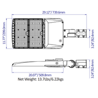 310W-280W-260W-240W LED Parking Lot Light - 3K/4K/5K CCT- 277-480VAC