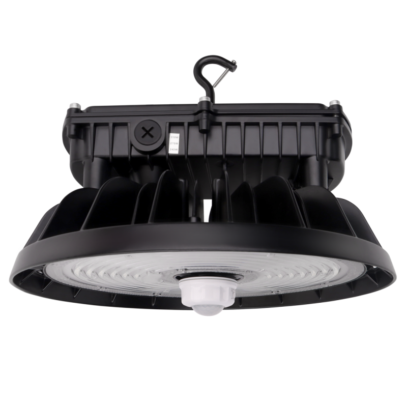 310W-270W-240W UFO LED High Bay Light, 4K/5K Selectable, 120-277V, 0-10V Dim, Motion Sensor Option