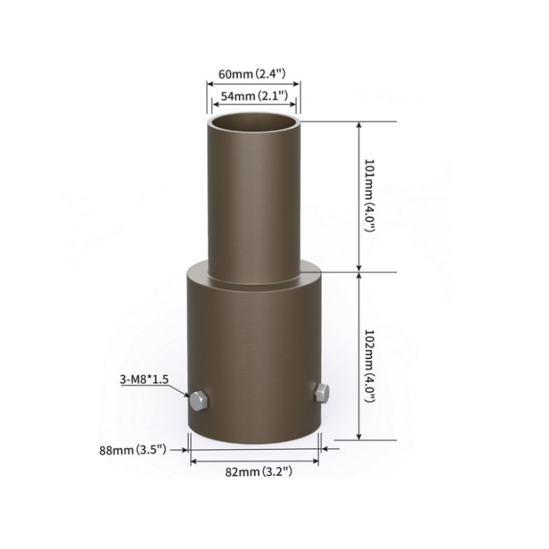 Tenon Adapter for 3" Round Pole