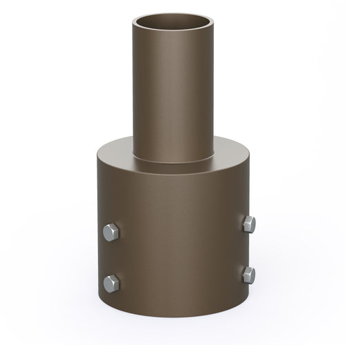4" Round Pole Mount Bracket Tenon Adaptor with 3" Vertical Tenon