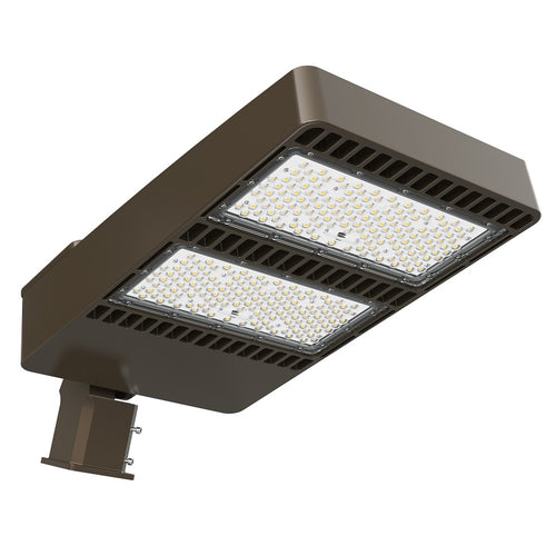 600W LED Shoebox Area Light for Tennis Courts, Parking Lots - 5000K- 100-277VAC