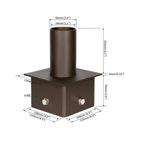 Tenon Adapter for 5 Inch Square Poles