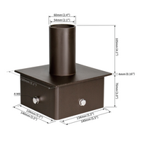 Tenon Adapter for 6 Inch Square Poles