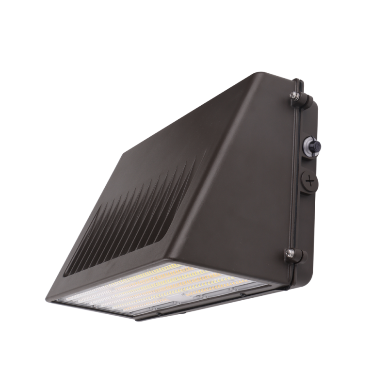 Full Cutoff LED Wall Pack Light, Wattage & CCT Selectable, Bronze Finish, 120-277VAC, Photocell Option