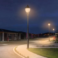60W 50W 30W Acron LED Post Top Lantern 3000K 4000K 5000K Selectable, AC100-277V
