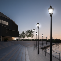 60W 50W 30W Acron LED Post Top Lantern 3000K 4000K 5000K Selectable, AC100-277V