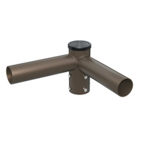 Double Spoke Bracket with 2 Arms at 90 Degrees, with 8inch Length Arm