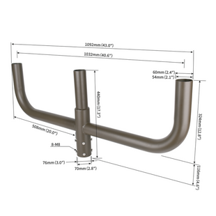 Triple Bullhorn Bracket with 3 Arms