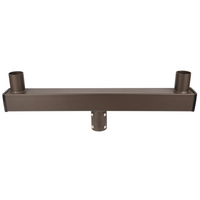 Long Twin Square Vertical Tenon Adapter wtih 2 Tenons 180 degree for 2 3/8" Round Pole