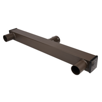 Long Twin Square Vertical Tenon Adapter wtih 2 Tenons 180 degree for 2 3/8" Round Pole