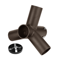 Tenon Adapter with Triple 120 Degree Horizontal Tenon, 2-3/8 Outside Diameter