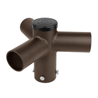 Tenon Adapter with Triple 120 Degree Horizontal Tenon, 2-3/8 Outside Diameter