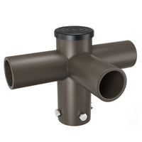 Tenon Adapter with Triple 90 Degree Horizontal Tenon, 2-3/8 Outside Diameter