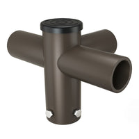 Tenon Adapter with Triple 90 Degree Horizontal Tenon, 2-3/8 Outside Diameter