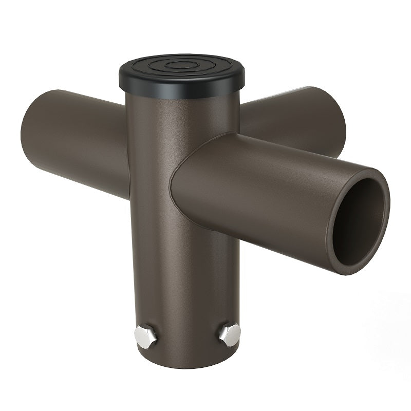 Tenon Adapter with Triple 90 Degree Horizontal Tenon, 2-3/8 Outside Diameter
