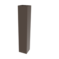 24 Watt LED Square Bollard Light with Cone Reflector and Flat Head-Adjustable Power and Color Temperature