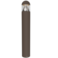 24 Watt LED Bollard Light with Cone Reflector and Dome Head-Adjustable Power and Color Temperature