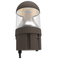 24 Watt LED Bollard Light with Cone Reflector and Dome Head-Adjustable Power and Color Temperature
