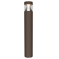 24 Watt LED Bollard Light with Cone Reflector and Flat Head-Adjustable Power and Color Temperature