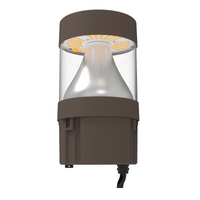 24 Watt LED Bollard Light with Cone Reflector and Flat Head-Adjustable Power and Color Temperature