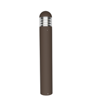 24 Watt LED Bollard Light with Louver Reflector and Dome Head-Adjustable Power and Color Temperature