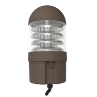 24 Watt LED Bollard Light with Louver Reflector and Dome Head-Adjustable Power and Color Temperature