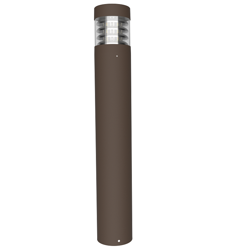 24 Watt LED Bollard Light with Louver Reflector and Flat Head-Adjustable Power and Color Temperature