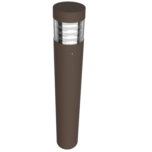 24 Watt LED Bollard Light with Louver Reflector and Flat Head-Adjustable Power and Color Temperature