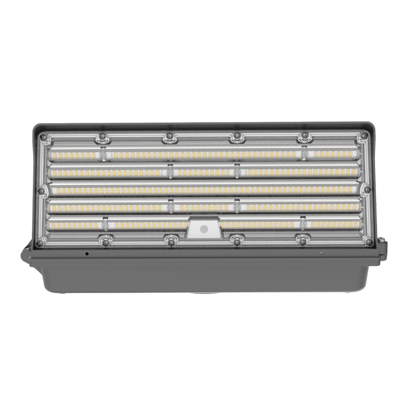 Full Cut off LED Wall Pack Fixture, Wattage & CCT Selectable, Bronze Finish, 120-277VAC, Photocell Option