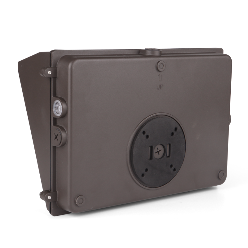 Semi-Cutoff LED Wall Pack Light, Wattage & CCT Selectable, Bronze Finish, 120-277VAC, Photocell Option