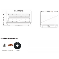 Full Cut off LED Wall Pack Fixture, Wattage & CCT Selectable, Bronze Finish, 120-277VAC, Photocell Option
