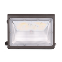 Semi-Cutoff LED Wall Pack Light, Wattage & CCT Selectable, Bronze Finish, 120-277VAC, Photocell Option