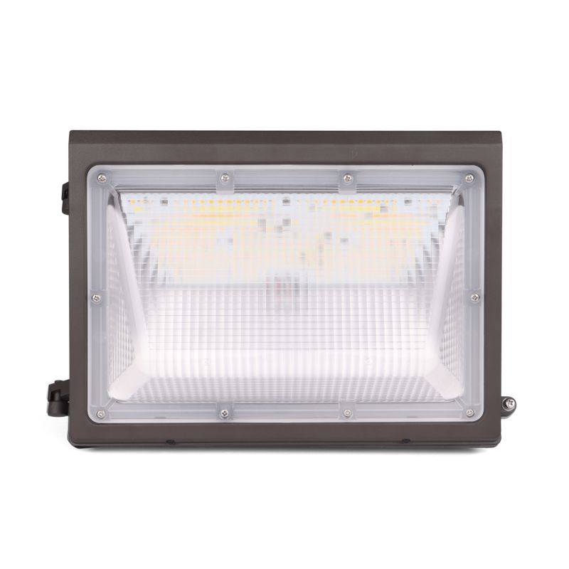 Semi-Cutoff LED Wall Pack Light, Wattage & CCT Selectable, Bronze Finish, 120-277VAC, Photocell Option