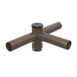 Triple Spoke Bracket with 3 Arms at 90 Degrees, 8inch Arms