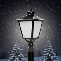 100W 60W 30W LED Decorative Post Top Lantern 3000K / 4000K / 5000K CCT-Photocell option