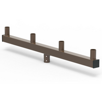 Quad Square Vertical Tenon Adapter wtih 4 Tenons 180 degree for 2 3/8" Round Pole