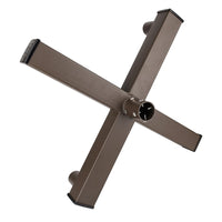Quad Square Vertical Tenon Adapter wtih 4 Tenons 90 degree for 2 3/8" Round Pole