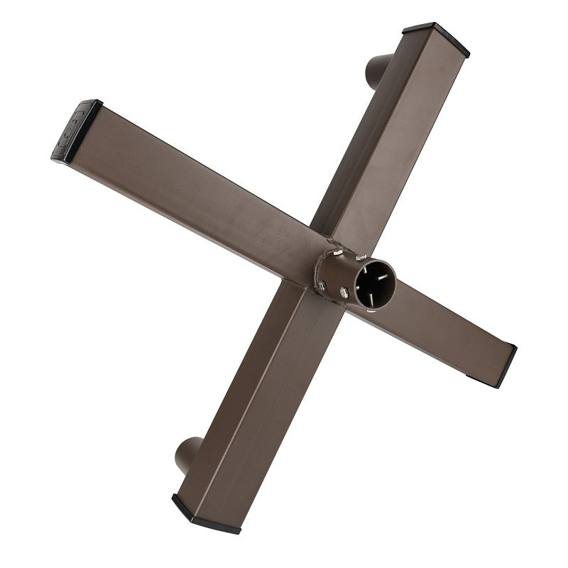 Quad Square Vertical Tenon Adapter wtih 4 Tenons 90 degree for 2 3/8" Round Pole